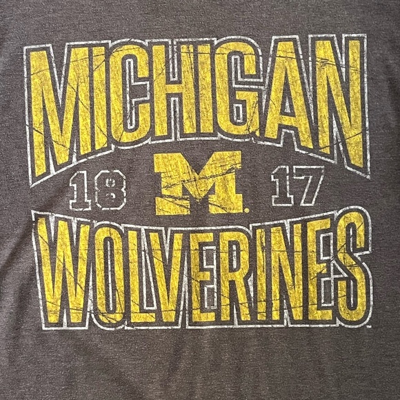 MICHIGAN UNIVERSITY FOOTBALL T-SHIRT—MENS SMALL—NICE CONDITION/ NO FLAWS 💙💛 - Picture 6 of 10